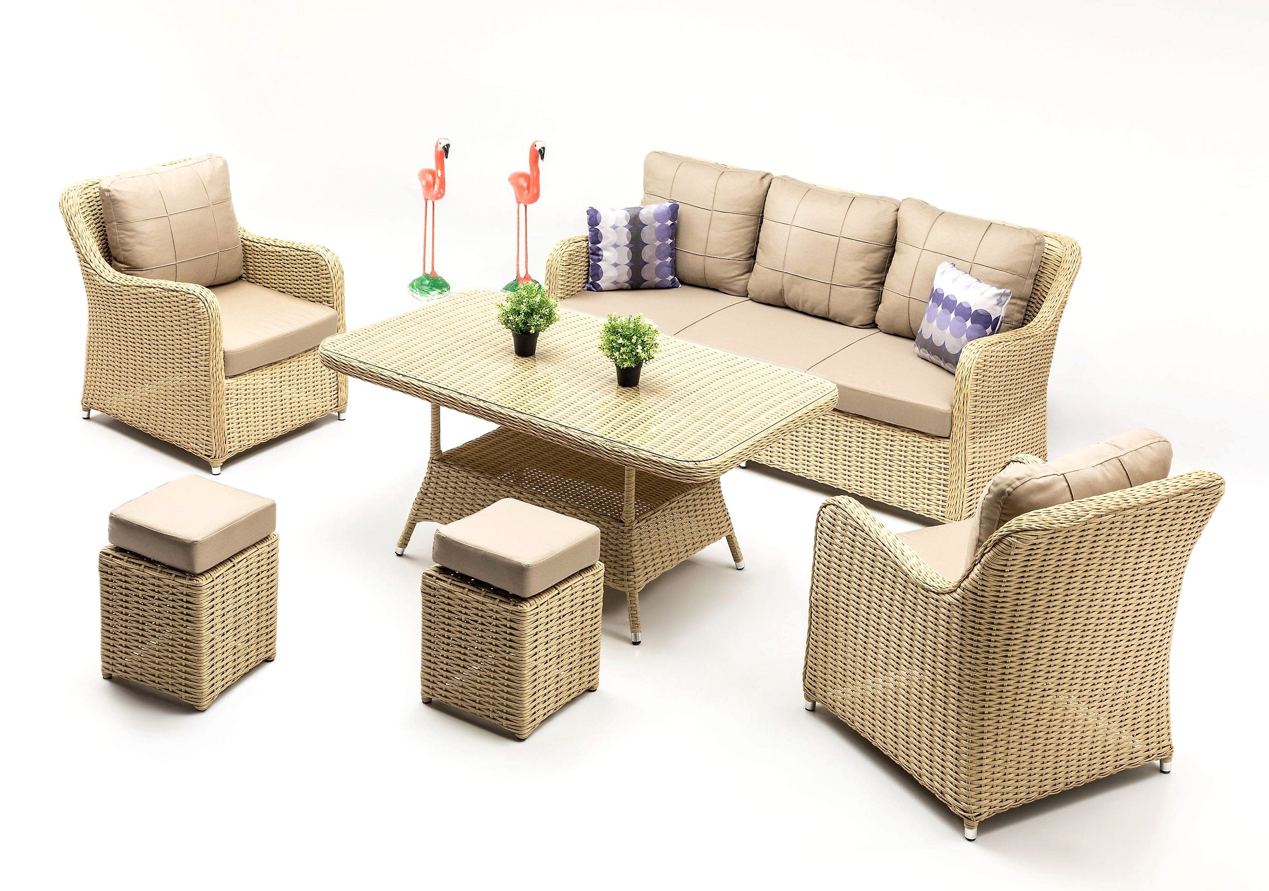 caramel rattan takım